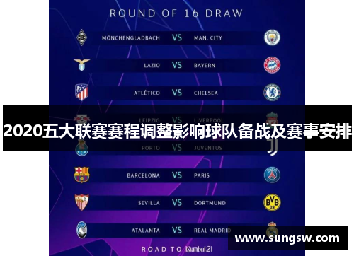 2020五大联赛赛程调整影响球队备战及赛事安排